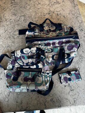 RARE Coach 3-Piece Travel Set (Duffle, Backpack, & Wallet)